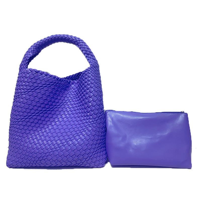 Women's Fashion Design Woven Large Capacity Son Handbags