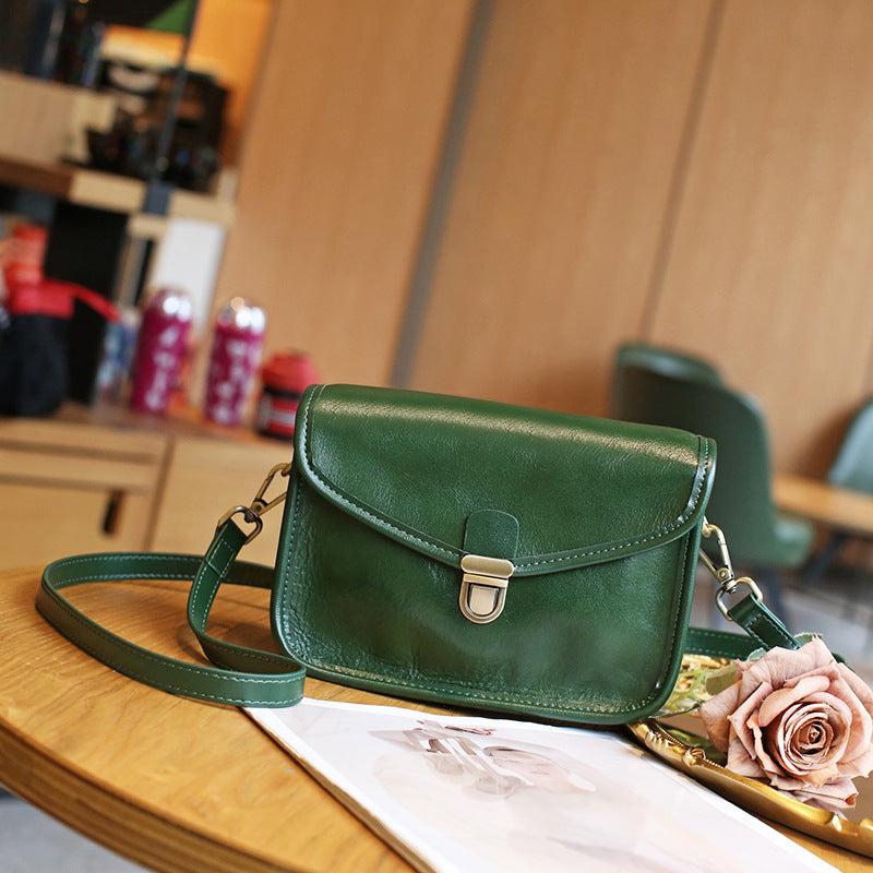 Women's Large Capacity Genuine Leather Vegetable Tanned Shoulder Bags