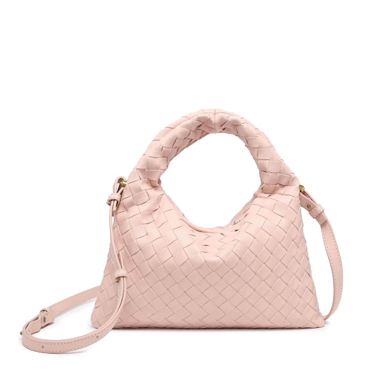 Women's High-grade Hand-woven Medium Croissant Underarm Handbags