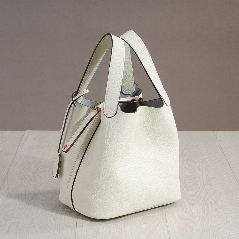 Lunch Trendy Head Layer Cowhide Vegetable Handbags