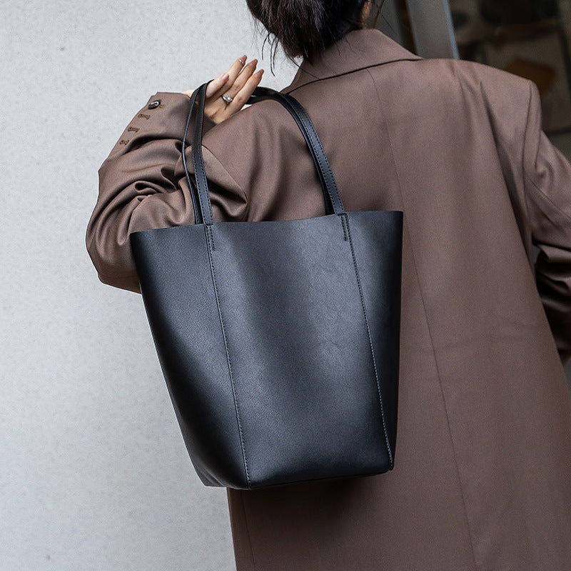 Women's Niche Leather Cowhide High-grade Versatile Large Shoulder Bags