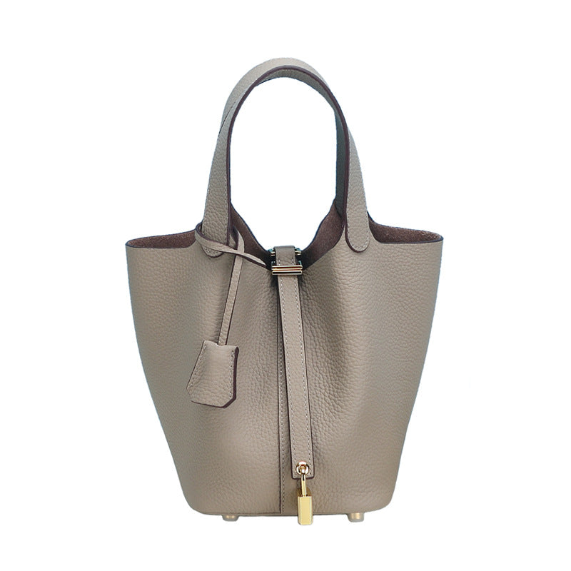 Women's Vegetable Basket Genuine Leather Fashion Soft Handbags