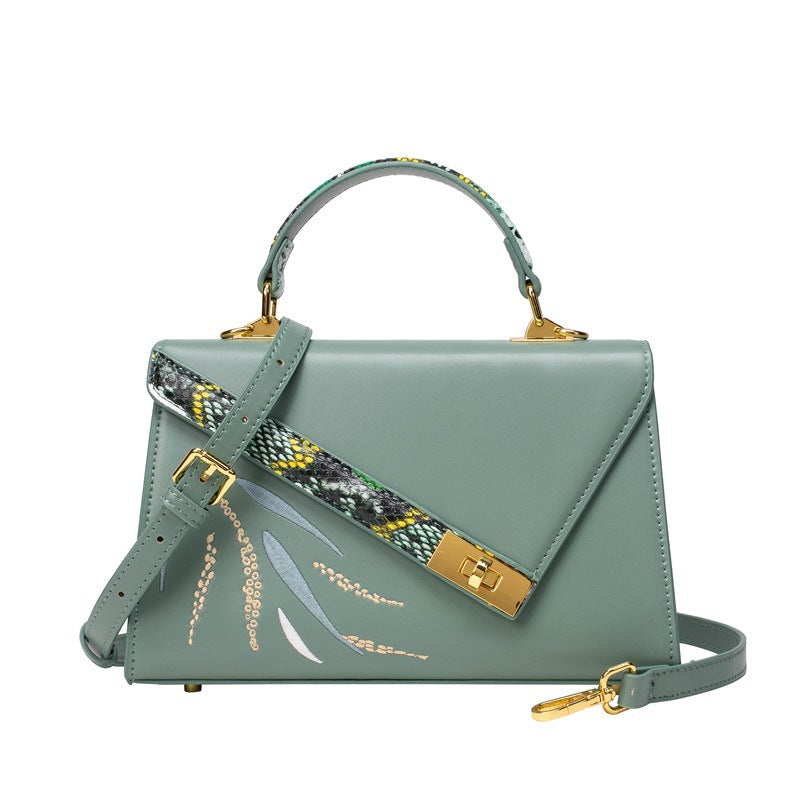 Women's National Fashion Embroidered Kelly Design High-grade Crossbody Bags