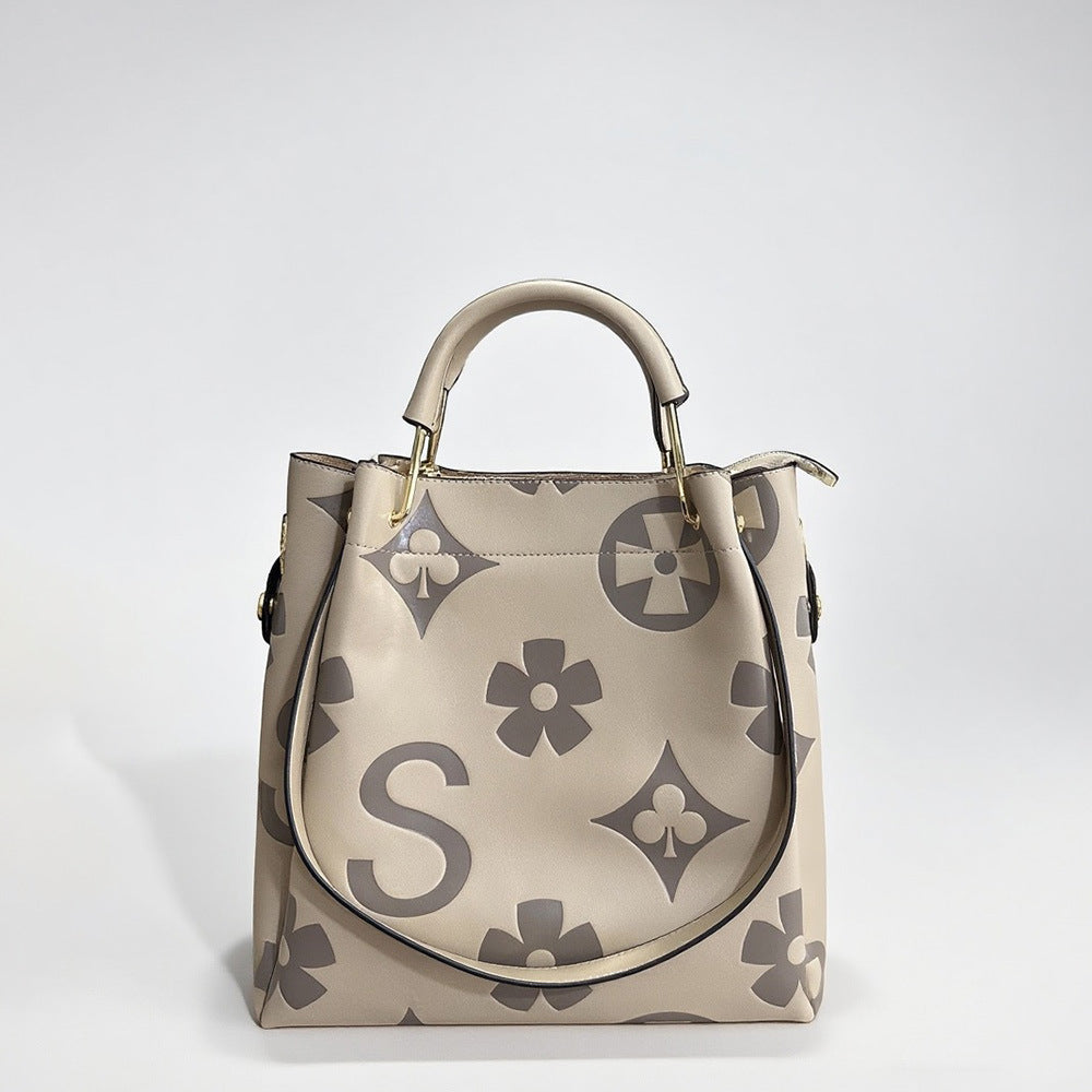 Women's High-grade Large Capacity Fashion Embossing Shoulder Bags