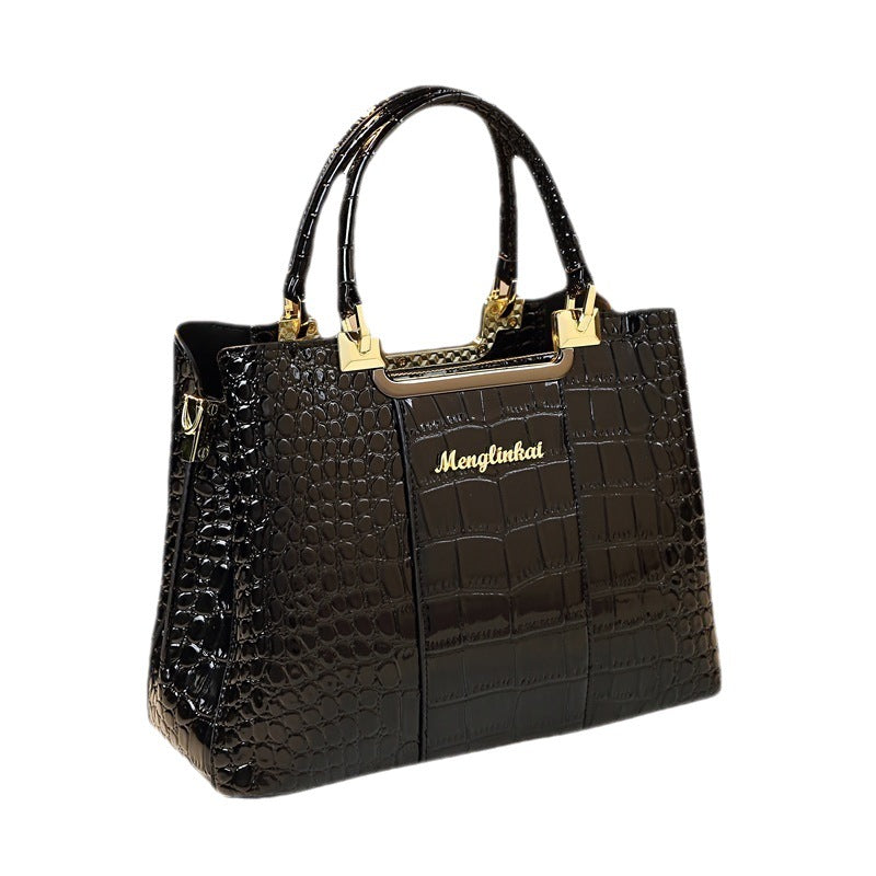 Women's Fashion Mother's Day Mother Crocodile Pattern Shoulder Bags