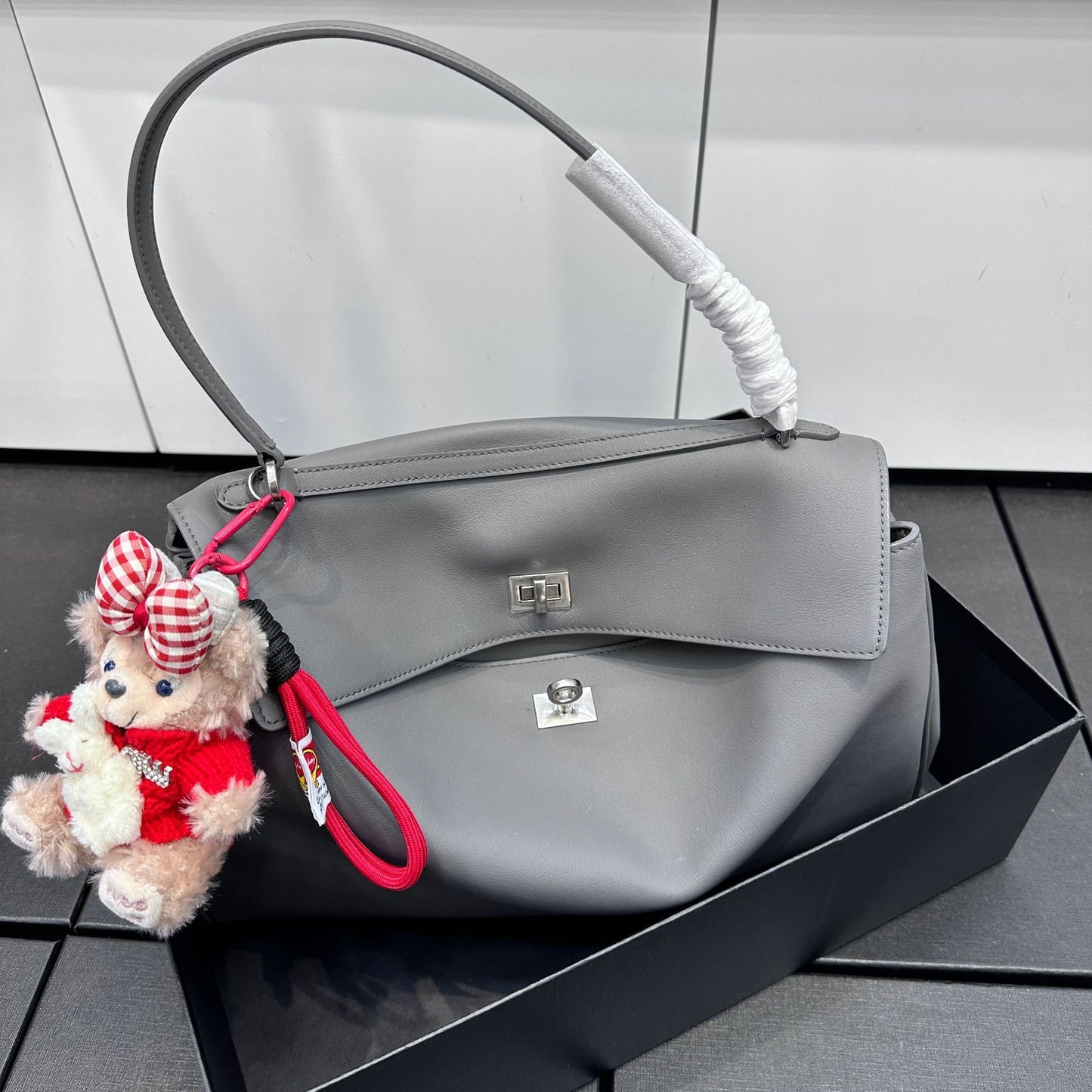 Color First Layer Cowhide Kelly Large Shoulder Bags