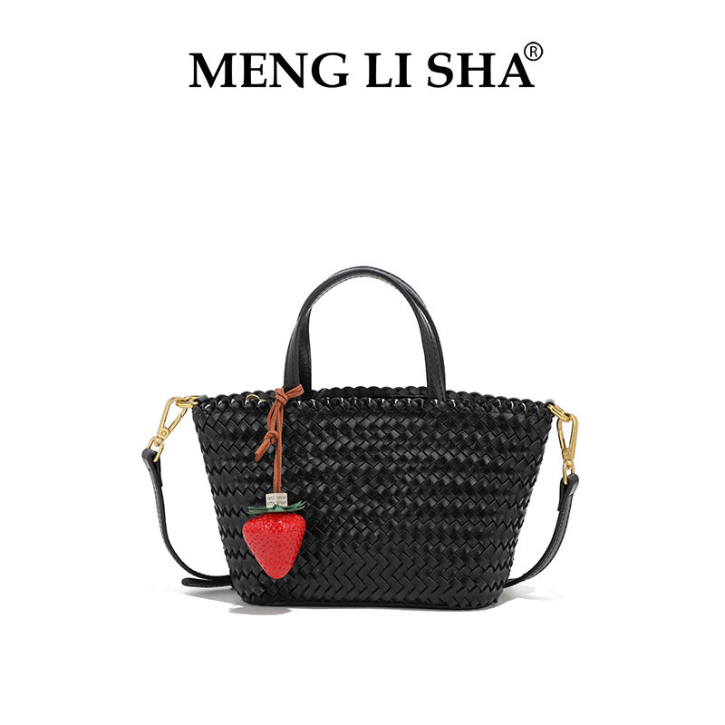 Durable Women's Woven Trendy Fashion Simple Handbags