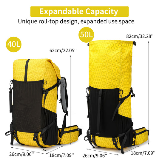 Scalable Capacity Lightweight Waterproof Curved Edge Mountaineering Backpacks