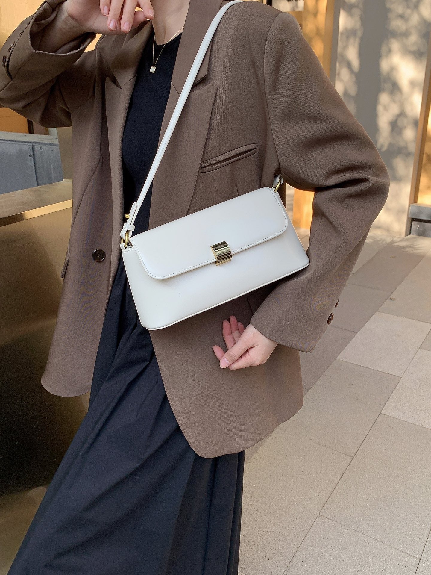 Underarm High-grade Versatile Cowhide Light Luxury Shoulder Bags