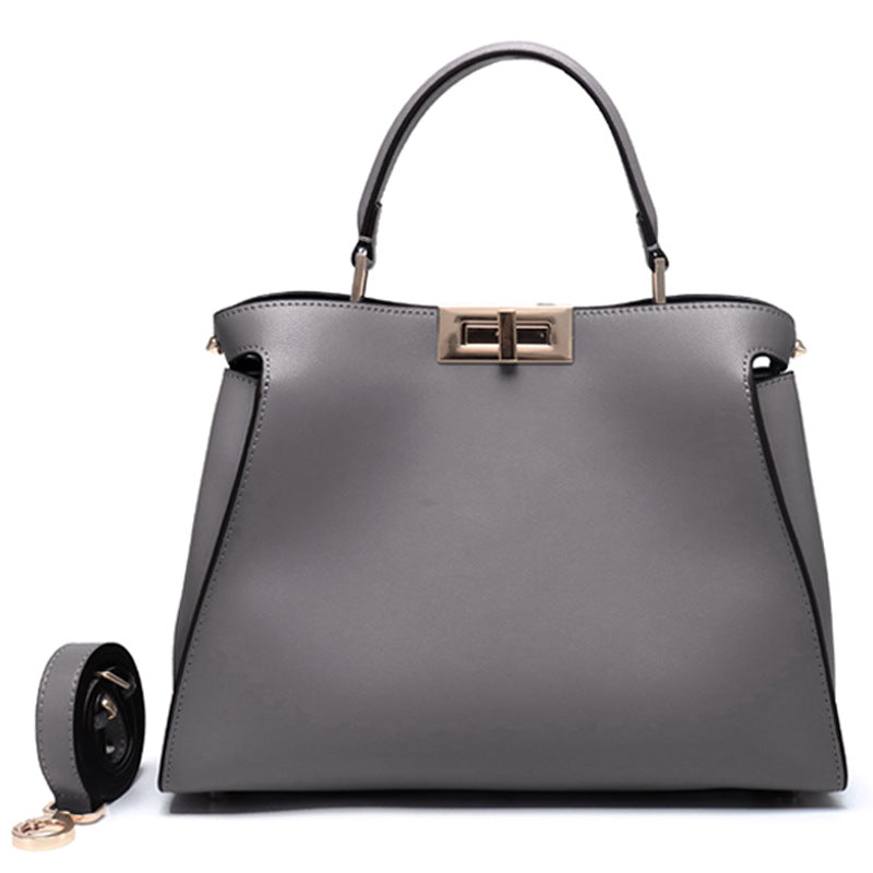 Women's Genuine Leather Professional Style Temperament Rotating Handbags