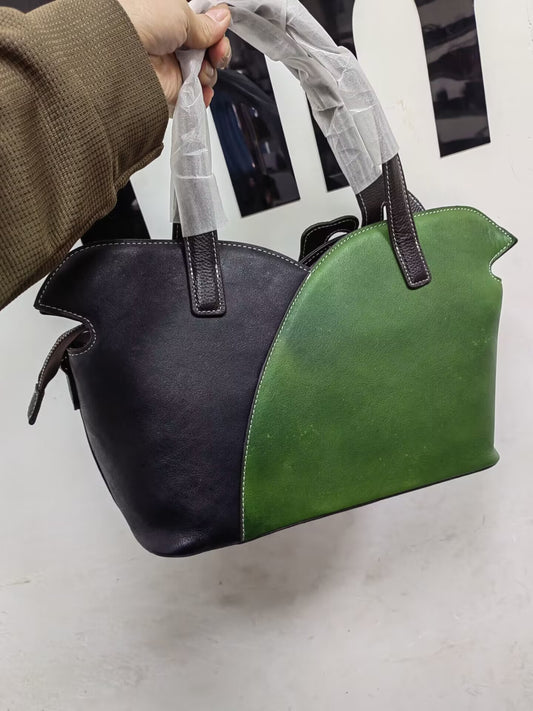 Women's Handmade Genuine Leather Vintage Big Fashion Handbags