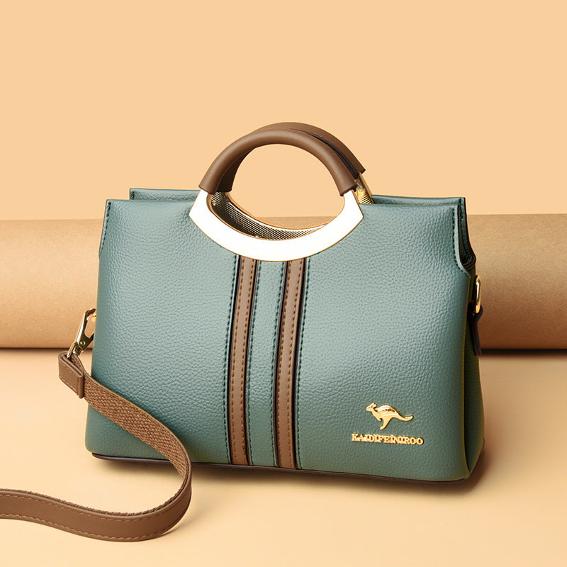 Women's Beautiful Fashion Color Contrast Mother Shoulder Bags
