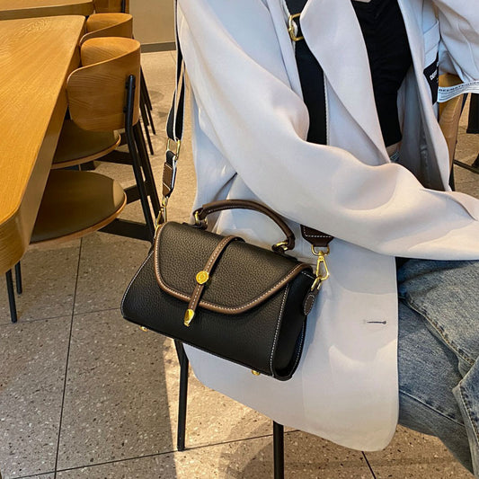 Women's Genuine Leather Fashionable Versatile Strap First Shoulder Bags