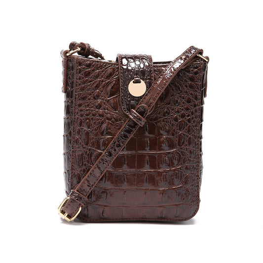 Vintage Cell Clutch Brahmin Crocodile Pattern Crossbody Bags