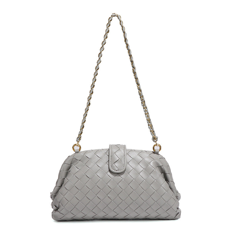 Women's Stylish Simple Hand-woven Chain Underarm Shell Bags