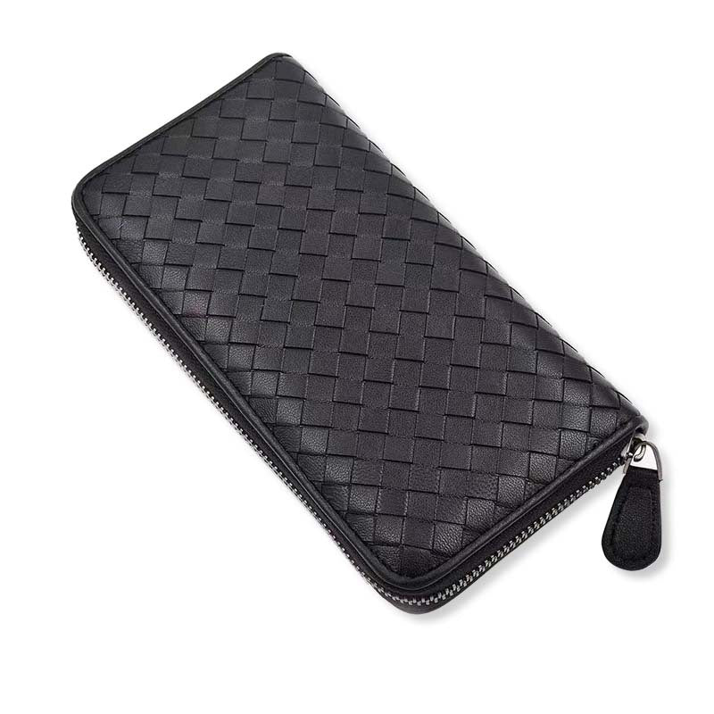 Women's & Men's & Long Genuine Leather Sheepskin Hand-woven Ladies Wallets
