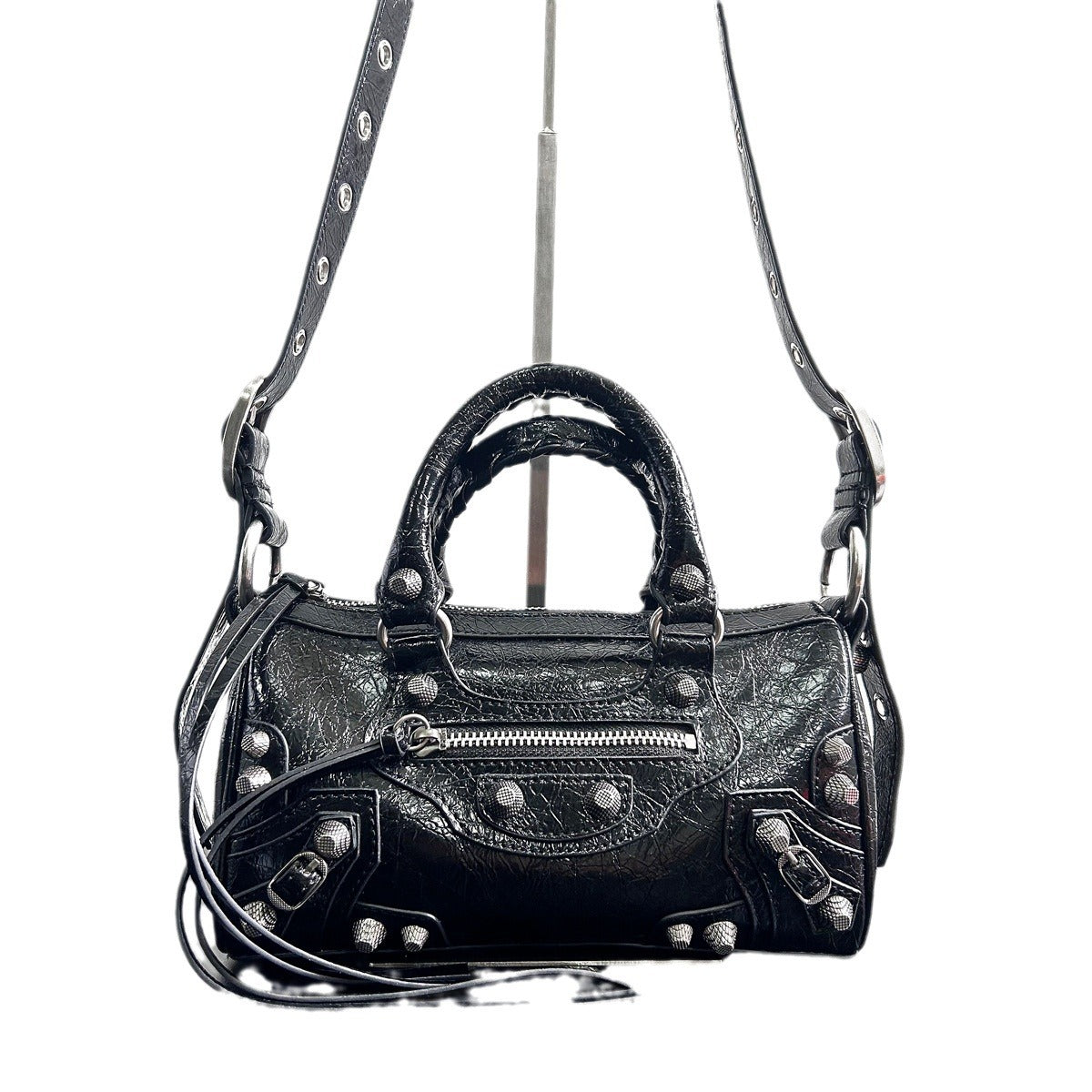 Fashionable Dark Motorcycle Rivet Design Little Shoulder Bags
