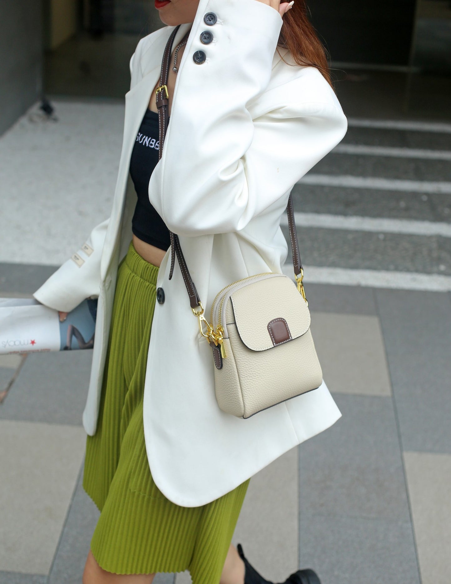 Fashion Top Layer Leather Genuine Single Crossbody Bags