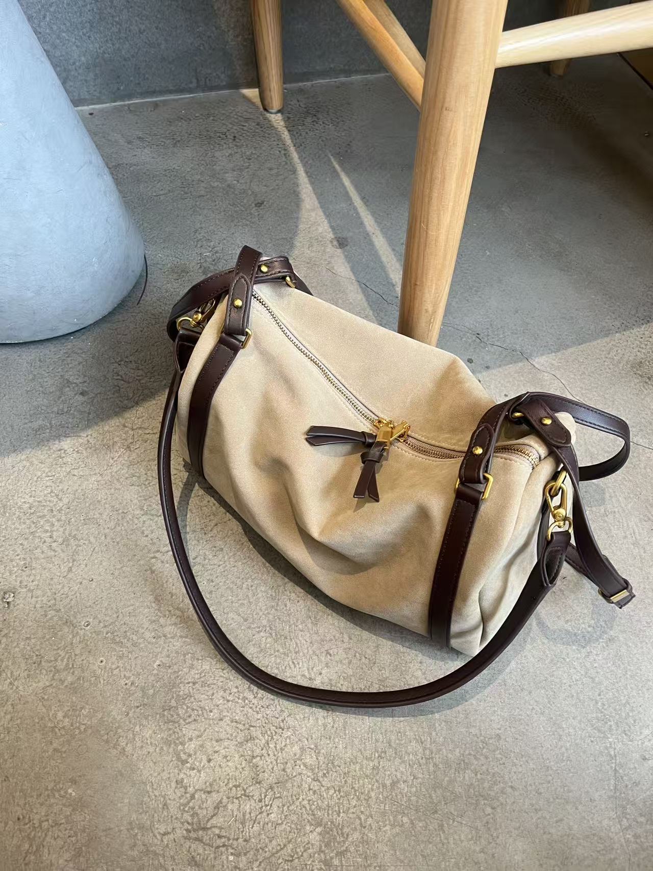 Women's Model Style Suede Pillow Large Capacity Bags