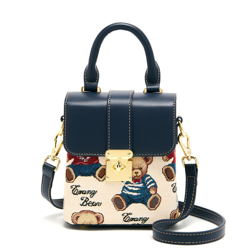 Women's Attachment Mobile Female Woven Flower Cloth Crossbody Bags