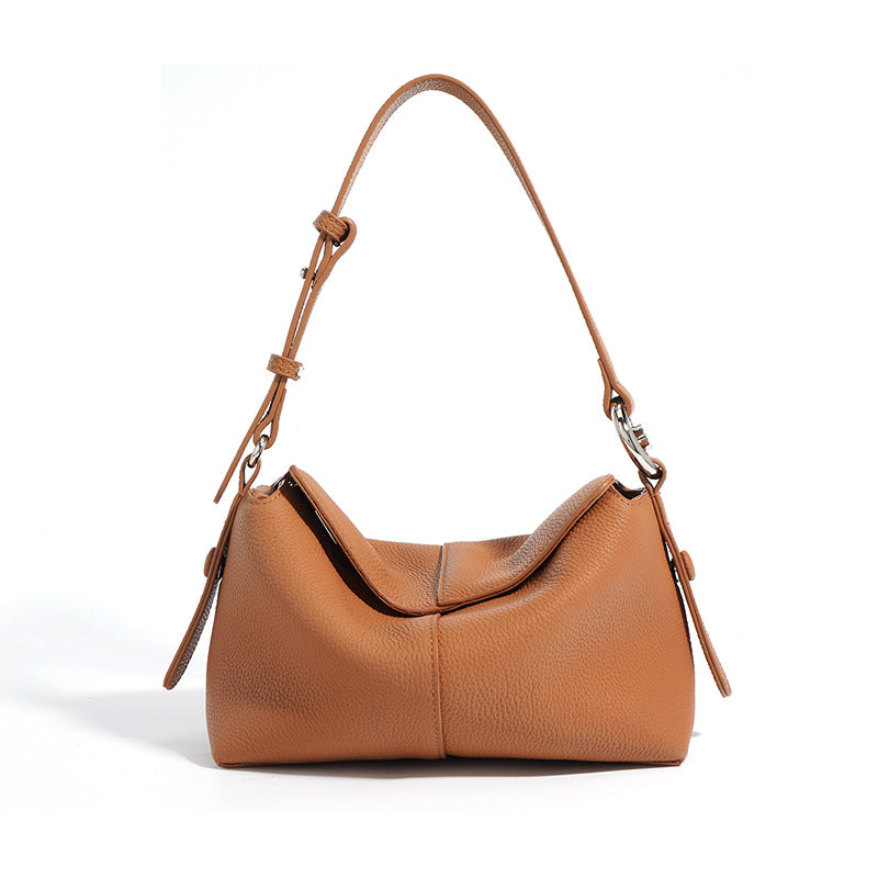 Women's First Layer Cowhide Commuter Pillow Niche Genuine Leather Bags
