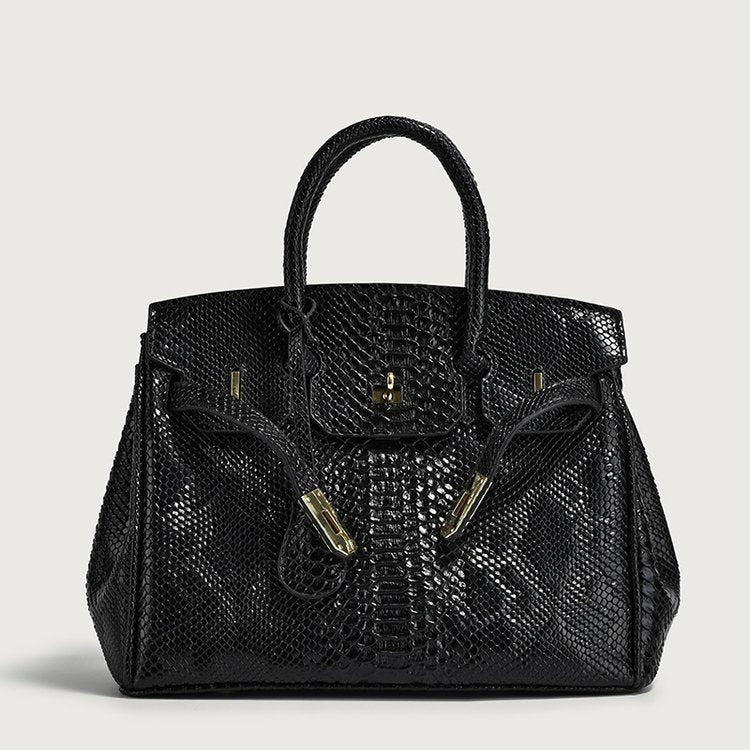 Women's Snakeskin Pattern Trendy Large Capacity Bags