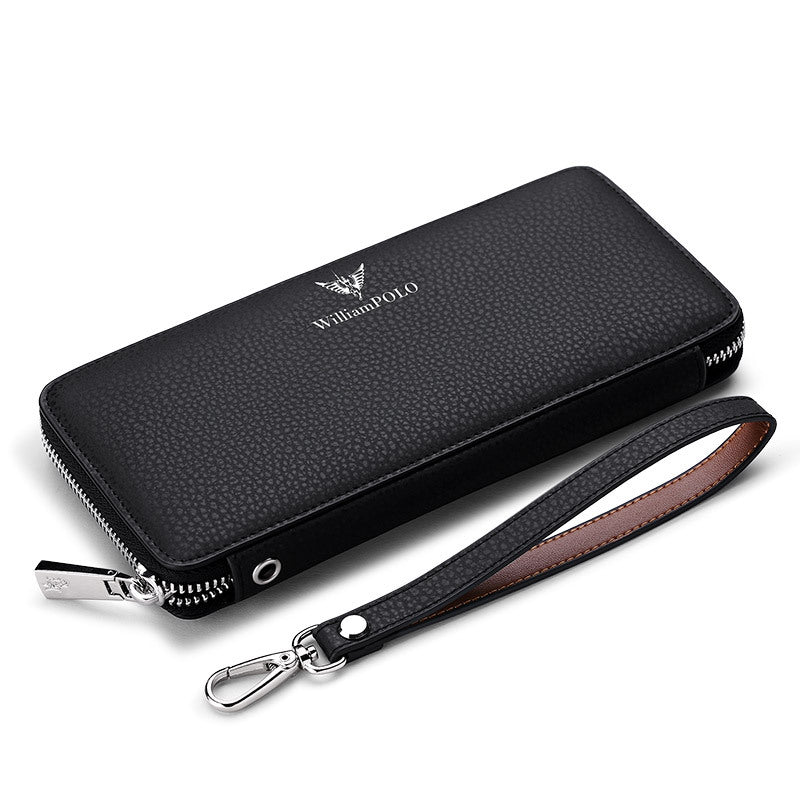 Men's Cowhide Pure Leather Multiple Slots Genuine Men's Wallets