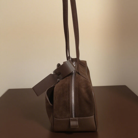 Women's Genuine Leather High-grade Light Luxury Frosted Shoulder Bags