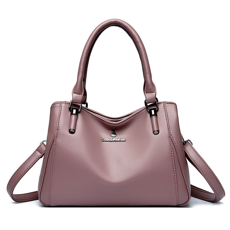 Women's Soft Leather Large Capacity Mom Handbags