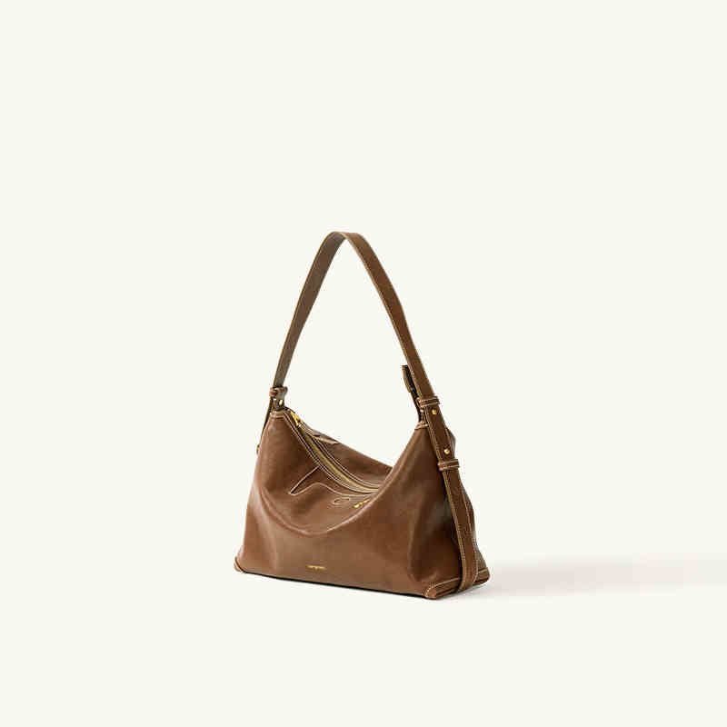 Women's Design Tracking Suede Dumpling Summer Genuine Leather Portable Armpit Bags