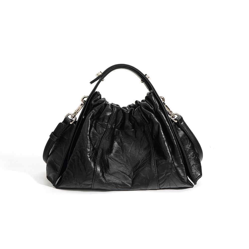 Women's Design Hand Grip Pattern Cowhide Classic Handbags