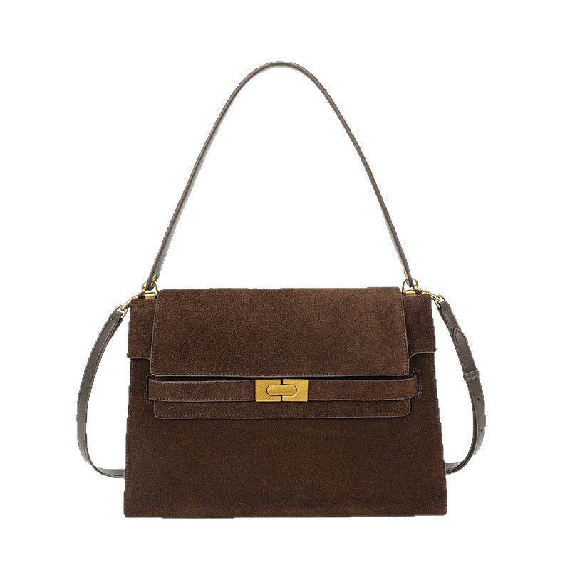 Women's High-grade Suede Large Capacity Commuter Kelly Shoulder Bags