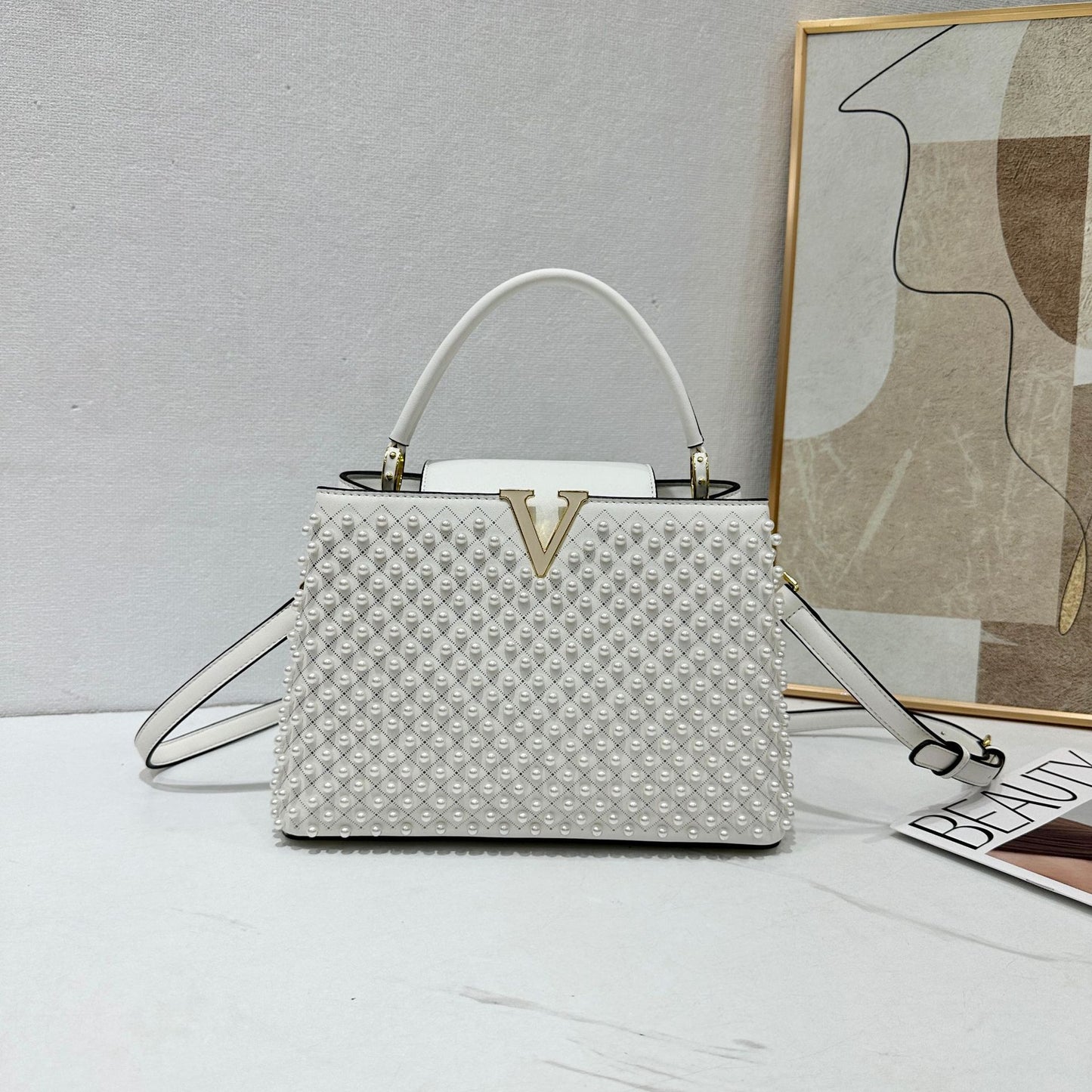 Charming Comfortable Lady Pearl Fashion Portable Bags