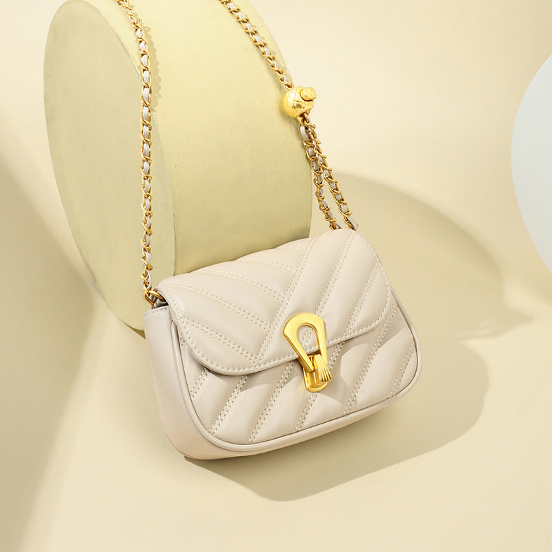 Women's Niche Chain Pouch Light Luxury Genuine Crossbody Bags