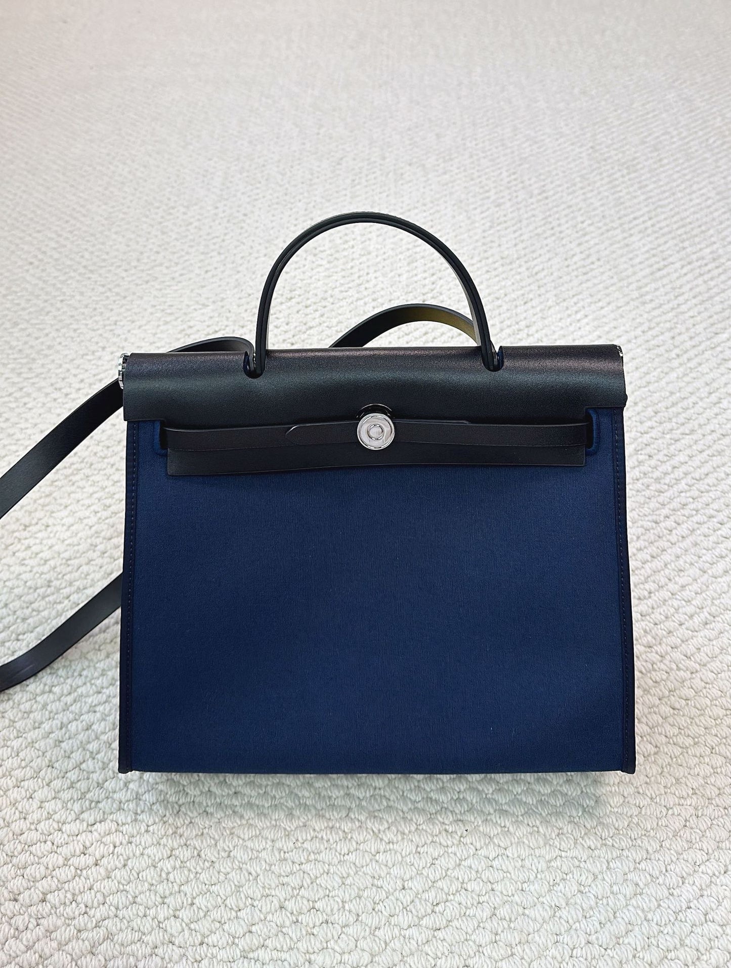 Women's Stitched Cowhide Kelly Color Matching Large Handbags
