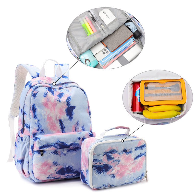 High Primary Gradient Printing Lunch Combination Backpacks