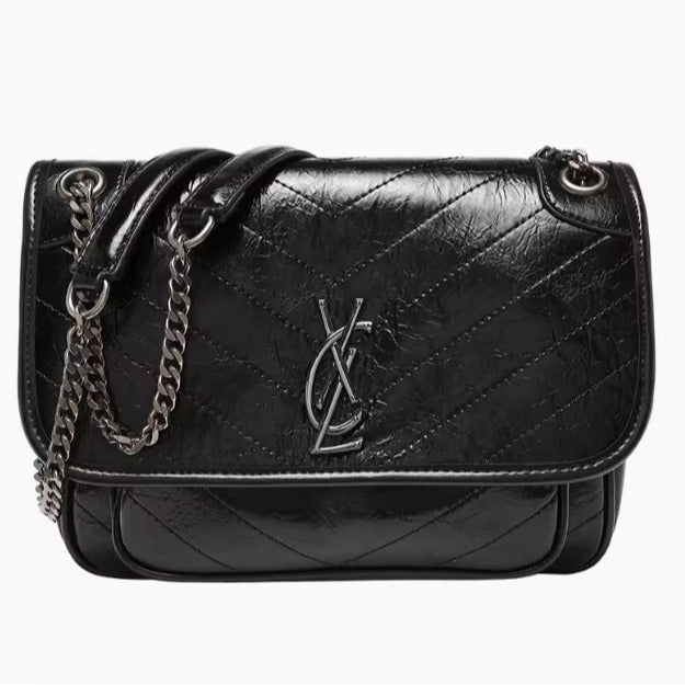 Women's Cool Genuine Leather Wandering Chain Bags