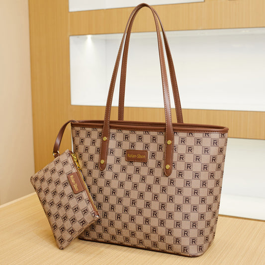 Women's Capacity Totes Printed Chessboard Plaid Mother Shoulder Bags
