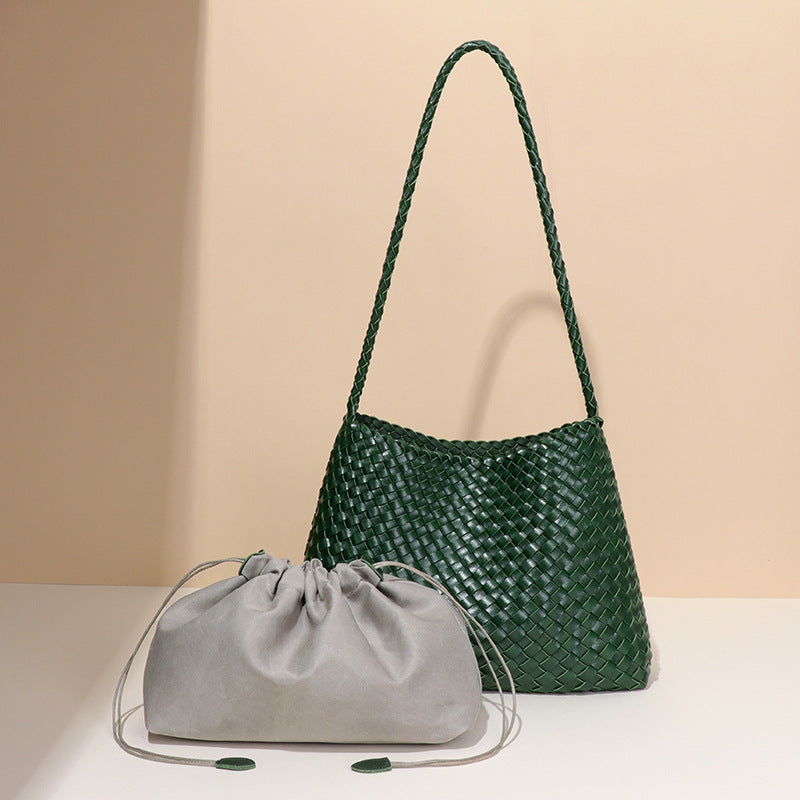 Women's High-grade Woven Large Capacity Composite Shoulder Bags