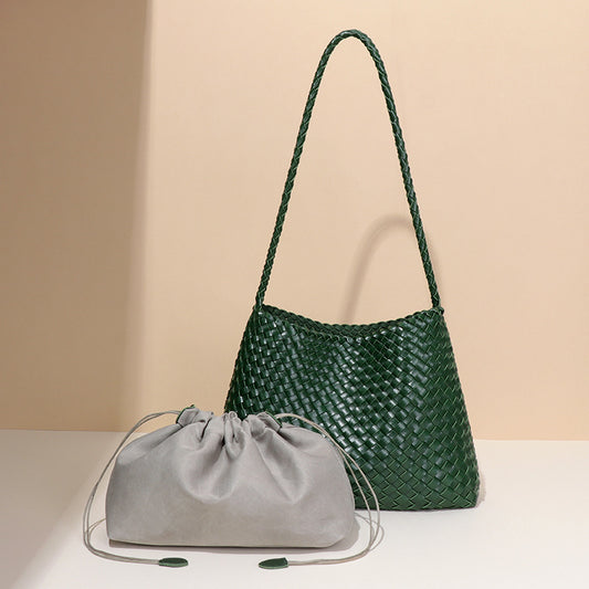 Women's High-grade Woven Large Capacity Composite Shoulder Bags