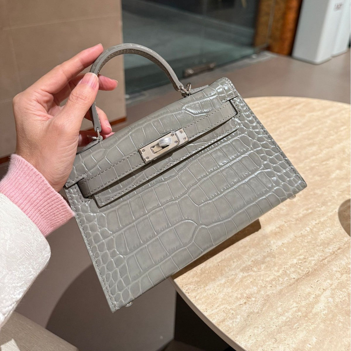 Texture First Layer Crocodile Pattern Versatile Cowhide Second Generation Shoulder Bags