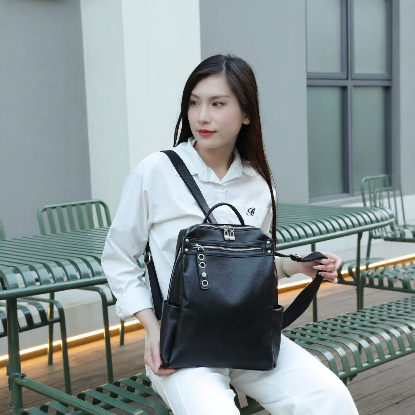 Female Commuter Large Capacity Fashion Simple Backpacks