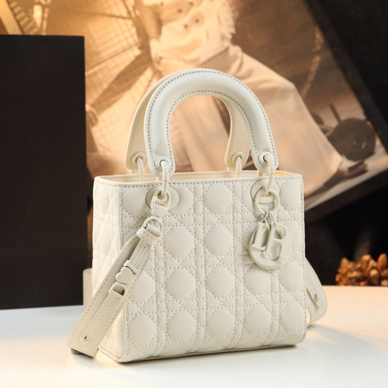 Women's Genuine Leather Diana High-grade Frosted Diamond Bags