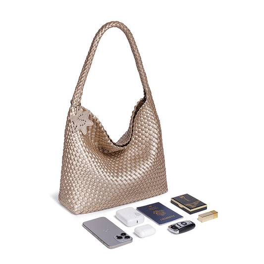 Women's Large Capacity Totes Hand-woven Fashion Commuter Shoulder Bags