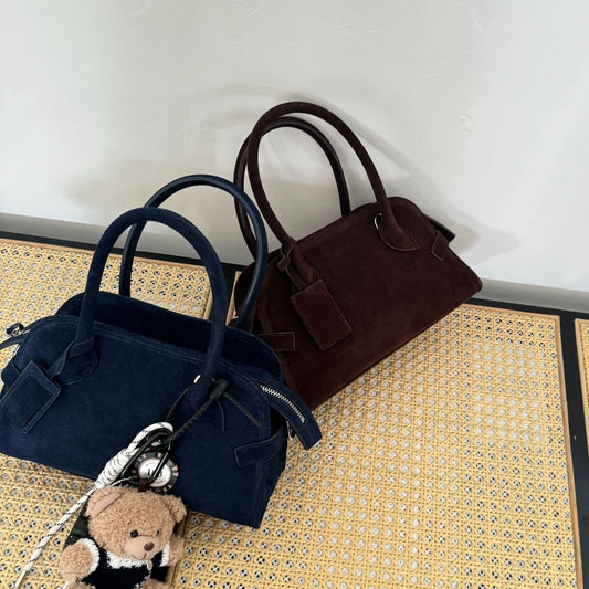 Red Chamois Cowhide Niche Matte Leather Crossbody Bags