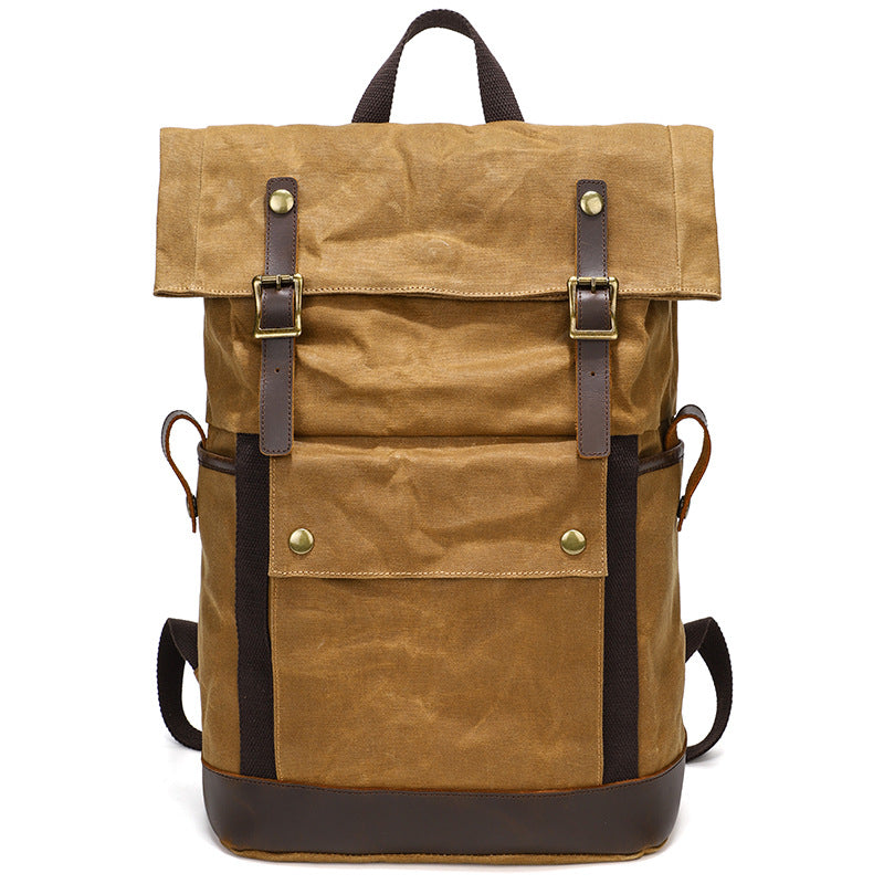 Men's Retro Canvas Large Capacity Waterproof Computer Backpacks