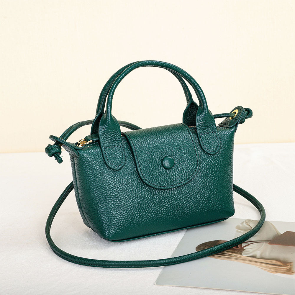 Women's Top Layer Cattlehide Leather Fashion Simple Crossbody Bags