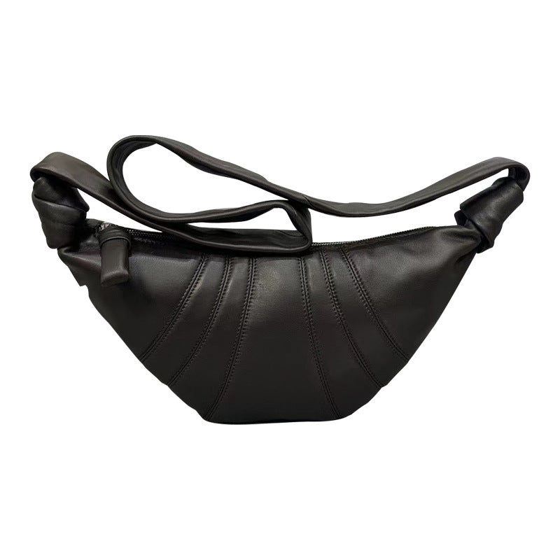 Design French Croissant Ode Genuine Leather Crossbody Bags