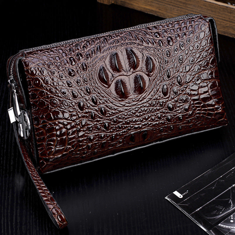 Men's Clutch Crocodile Pattern Large Capacity Business Men's Handbags