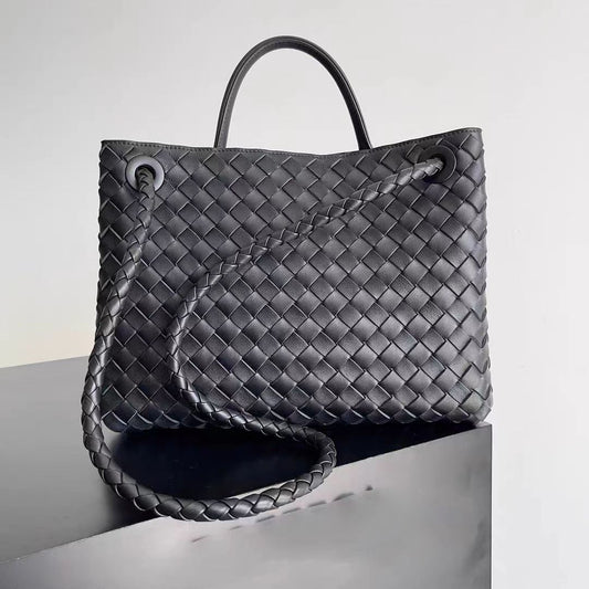 Unique Authentic Leather Weave Versatile Large Shoulder Bags